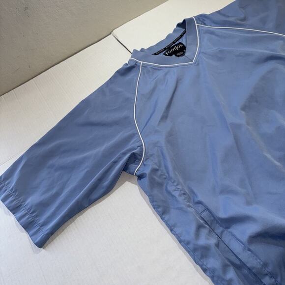 Footjoy Windbreaker Mens M Blue Golf Performance Short Sleeve Pullover Jacket - Picture 2 of 14